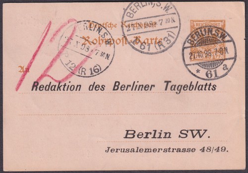 Rohrpost berlin 1898 - 1898, 61