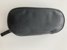 Pfeifentasche Leder, Weiß Design, für 3 Pfeifen, herausknöpfbarer Tabakbeutel