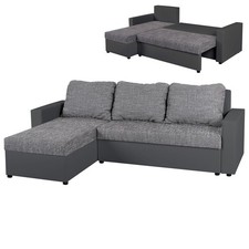 Ecksofa grau liegefunktion - -,