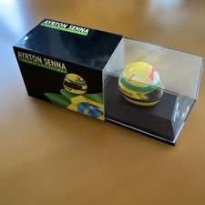 Ayrton senna miniatur helm - miniatur,