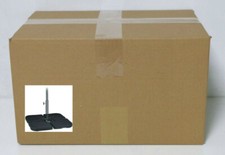 Relaxdays Platten Schirmständer, für Ampelschirm, befüllbar 50 x 50 cm, schwarz