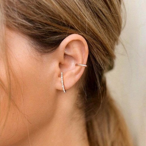 Einzelner ohr goldring - einzelner, stecker
