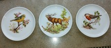 3 Porzellanteller Zierteller mit Tiermotiven 10 cm groß