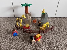 Lego Duplo Zoo Tiere Gehege Giraffe Affe Tiger Palme Tiefpfleger Schubkarre...