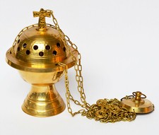 Weihrauchschwenker Rauchfass Weihrauchfass Bronze Messing Höhe 19 cm