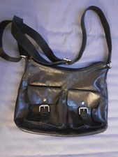 Tasche Rowallan Handtasche Handarbeit Feines Leder Schwarz Umhängetasche Damen 