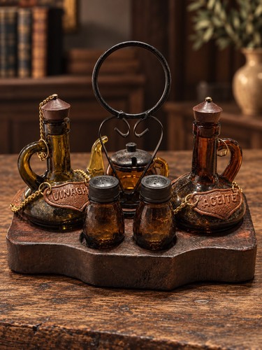 Vintage menage aceite vinagre - vintage,