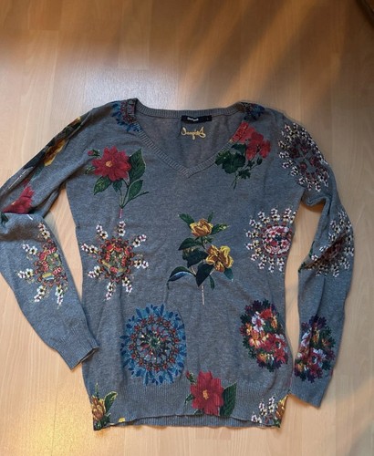 Desigual damen pullover - pullover, grau