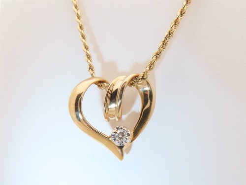 14k natürlicher diamant herz - 14k,