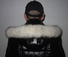 Polarfuchs Pelz Kapuze Kragen Echt Fellbesatz Parka Fuchs Jacke Pelzkragen Schal