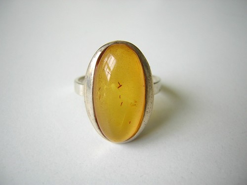 925 sterlingsilber ring - sterlingsilber, honig