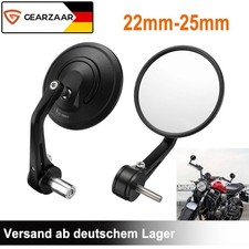 Paar Motorrad Rückspiegel Lenker Spiegel 7/8" E-Geprüft Lenkerendenspiegel Rund
