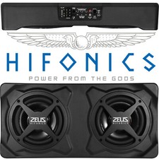 Hifonics 600 Watt Aktivsubwoofer ZRX220A Flach Auto Verstärker downfire Fußraum