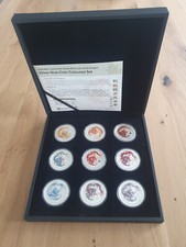Lunar II Drache 2012, Set 9 x1 Unze Silber 999, Auflage nur 20.000