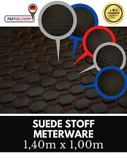 Suede Stoff gesteppt Polsterstoff Meterware Alcantara DIY Auto LKW 140cm breit
