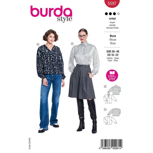 Blusen burda 5597 - burda,