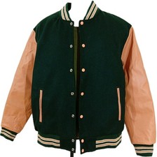 College Jacke Lederärmel -