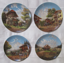 4 Wandteller Seltmann Weiden "Lückels idyllisches Dorfleben" 1986