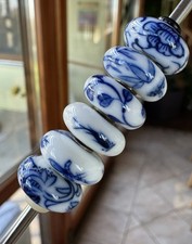 Trollbeads Brush of Blue Set • Porzellan • Limitiert 2019 • neu • selten