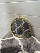 Kleiner runder Spiegel 25 cm Durchmesser Metall Hängespiegel Wanddekoration