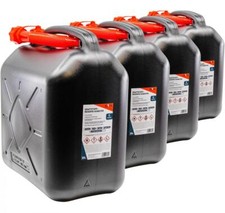  Benzin Kanister 20L (4x) schwarz Reservekanister Kraftstoff Öle