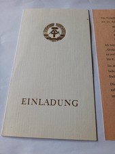 DDR Einladung zur Verleihung Des Orden Banner der Arbeit Am 24.04.1984