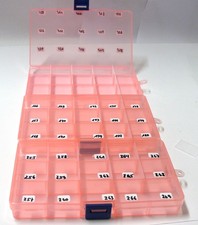  VP46 / 3 Sortimentskasten 15 Fächer, 17,3x9,6x2,2 cm - orange transparent