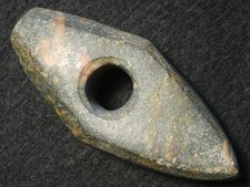 4600YO: WUNDERBARE STREITAXT 88mm FACETTIERTE STEINZEIT NEOLITHIKUM SCHNURWARE KULTUR