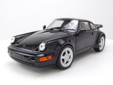 Porsche 911 (964) Turbo 1990 schwarz Modellauto 1:24 Welly