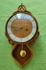 Junghans helles Holz Pendeluhr Wanduhr Vintage mechanisch herrliche Deko 