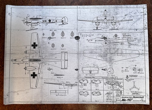 Flugzeug modellbauplan 110 - flugzeug, me