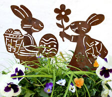 2er SET Gartendeko Osterhase