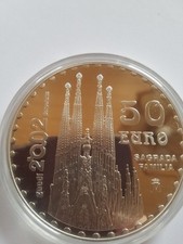SPANIEN 50 EURO 2002 PP "Gaudi Sagrada Familia" 5 Unzen Silber TOPZUSTAND