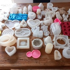 Silikonformen z. Gießen von Keraflott, Raysin,  Beton, Epoxid  Konvolut 55 Teile