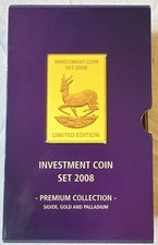 Investment Coin Set 2008 Springbock Premium Collection Gold, Silber, Palladium