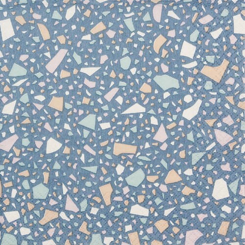 Servietten terrazzo blue - 20,