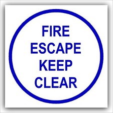 1 x Feuer Flucht Klar halten