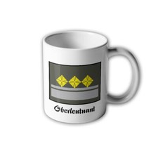NVA UTV Oberleutnant Tasse Ostdeutschland Ossi Militär DDR Abzeichen Rang #30514