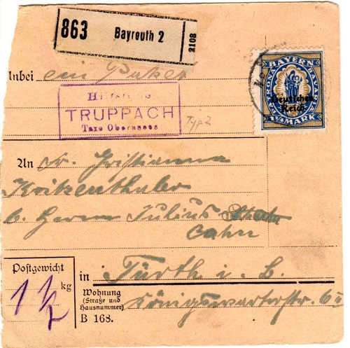 1921 bayern posthilfstelle - 1921,,