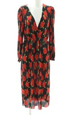 ASOS DESIGN Langarmkleid Damen Kleid Gr. DE 44 schwarz-rot-grün Elegant