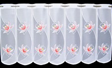 Küchen Scheibengardine Bistro Blumen Küchengardine 2 Breiten  80 und 112 cm Neu