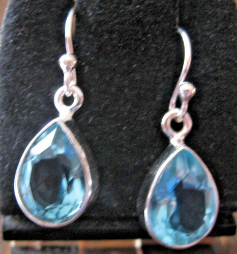 925 silber ohrringe blautopas - 925,