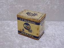 Antike Blechdose J. Darboven Koff statt Kaffee Vintage um  1930 Reklame Werbung 