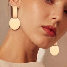 Lange Runde Stecker Ohrringe