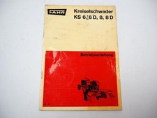 Fahr KS 6 6D 8 8D Kreiselschwader Betriebsanleitung Bedienungsanleitung 1969