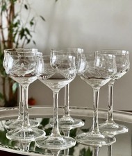 6x Weingläser Blumen Ranken