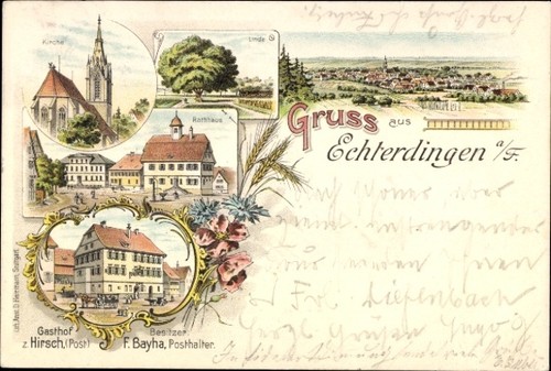 Litho echterdingen fllder - echterdingen, b