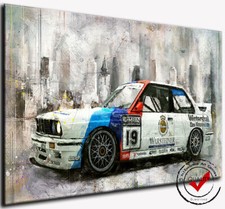 BMW DTM BILD LEINWAND AUTO RENNWAGEN WANDBILD MOTOR SPORT KUNSTDRUCK  XXL DEKO 