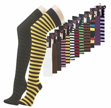 Overknees Damen Ringelsocken