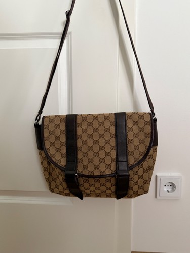 Gucci canvas schultertasche - gg,